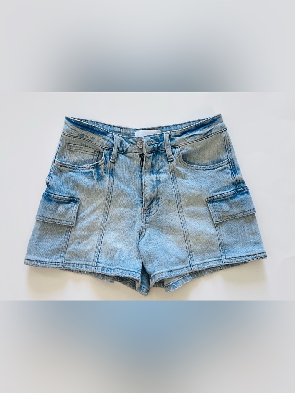 VERVET BY FLYING MONKEY Light Blue Denim Shorts